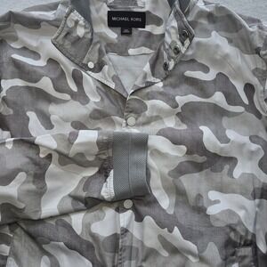 Michael Kors Men's Camouflage Harrington Jacket Water Resistant SU20 Camo XXL